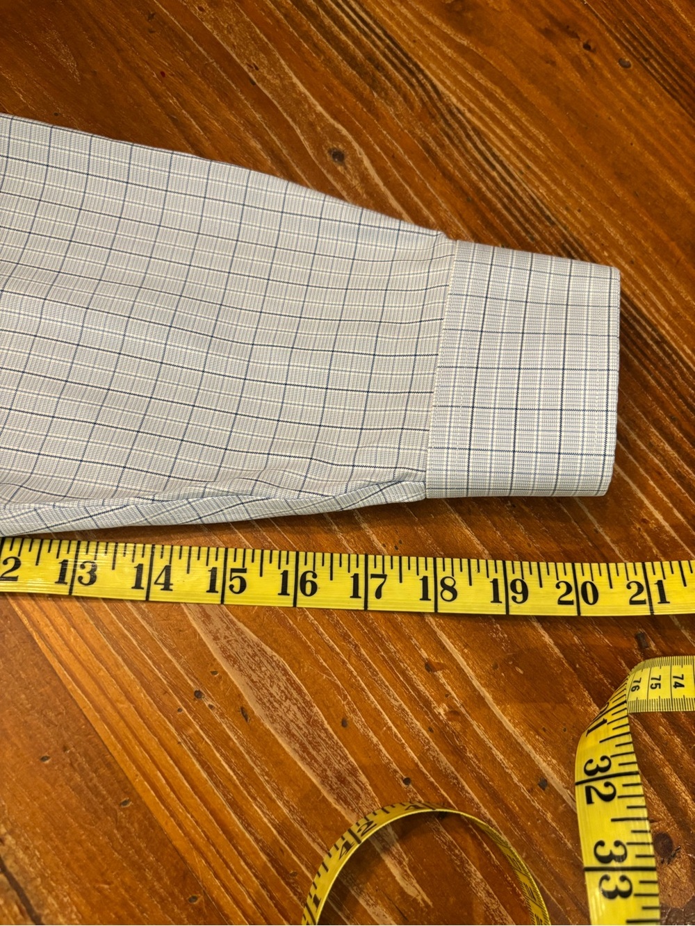 Brooks Brothers Men’s Blue Windowpane Dress Shirt Size 16-34 - Picture 5 of 7